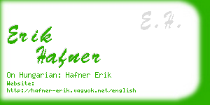 erik hafner business card